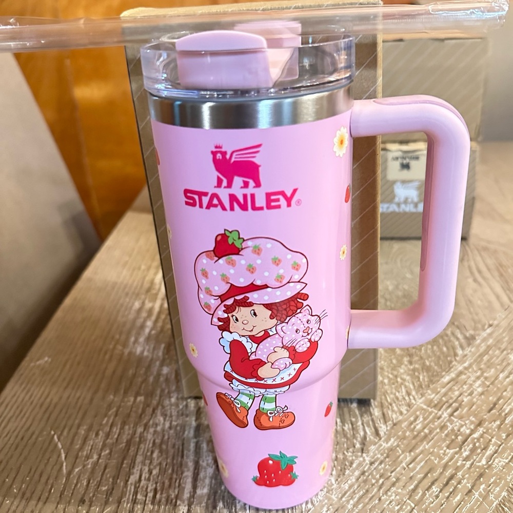 Stanley Pink Tumbler with Cute Character Design
